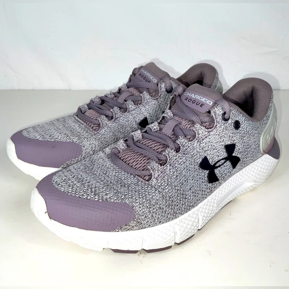 Women’s Under Armour Charged Rogue Running Shoes Sneakers Purple Gray Size 6.5